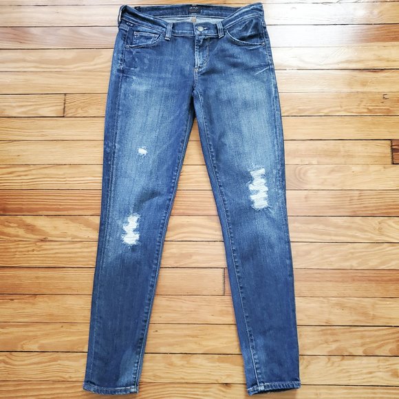 Citizens Of Humanity Denim - Citizens Of Humanity (COH) Low Rise Distressed Phantom Ankle Skinny Jeans Sz 27